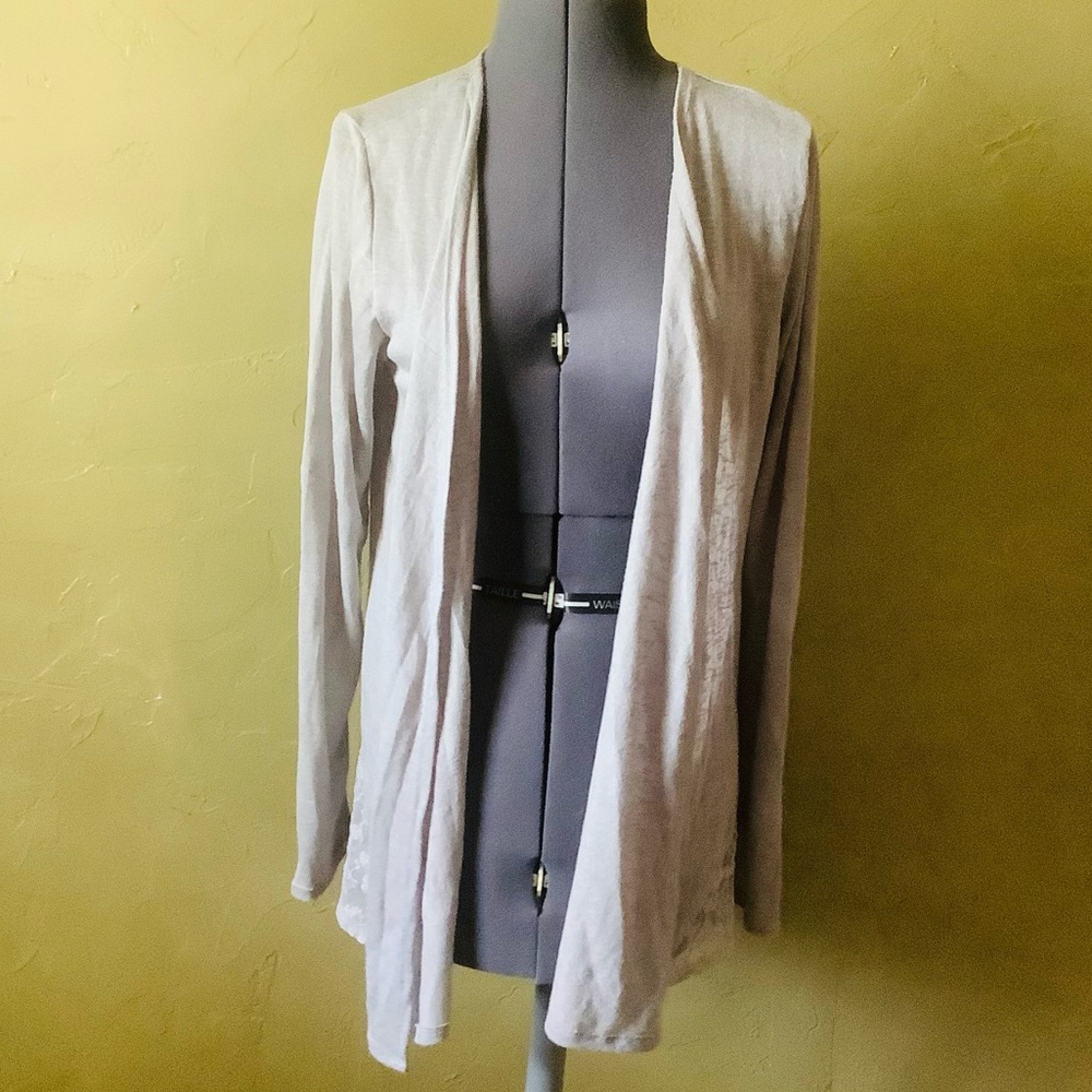 NWT Christopher & Banks Grey Lace Cardigan…